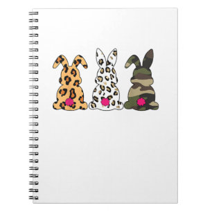 Konijnen Bunnies Leopard Camouflage Happy Paast Notitieboek