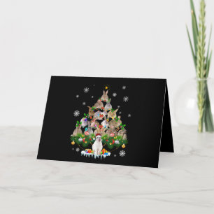 Konijnen Cadeau Knuffel Konijn Kerstboom Sneeuw Kaart