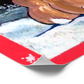 Konijnen die kerstmis met kerstmis Poster kijken (Hoek)