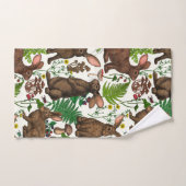 Konijnen en bosflora 4 bad handdoek (Handdoek)