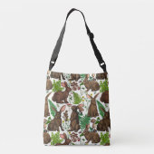 Konijnen en bosflora 4 crossbody tas (Achterkant)