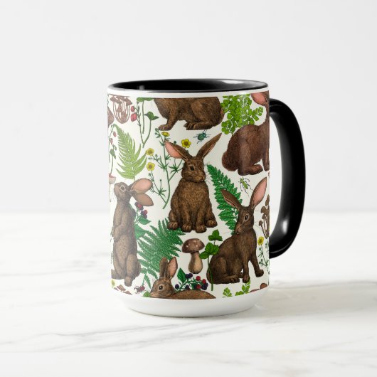 Konijnen en bosflora 4 mok (Voorkant rechts)