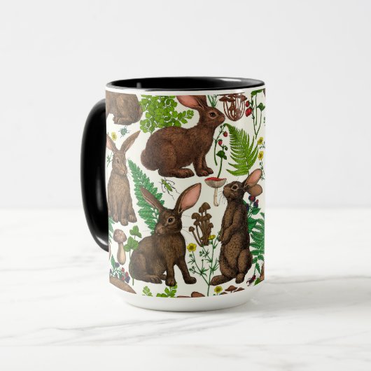 Konijnen en bosflora 4 mok (Voorkant links)