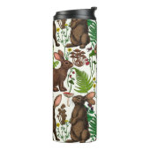 Konijnen en bosflora 4 thermosbeker (Gedraaid links)