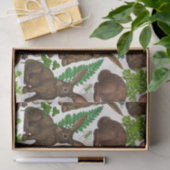 Konijnen en bosflora 4 tissuepapier (Geschenk)