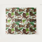 Konijnen en bosflora 4 wandkleed (Voorkant (horizontaal))