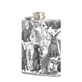 Konijnen en bosflora Flask Heupfles (Links)