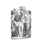 Konijnen en bosflora Flask Heupfles (Rechts)
