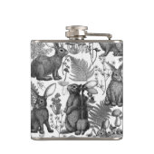 Konijnen en bosflora Flask Heupfles (Achterkant)