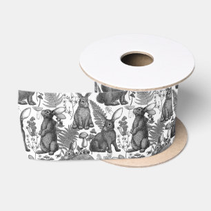 Konijnen en bossen 2 Satin Ribbon Lint