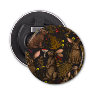 Konijnen en bossen flora Bottle Open Button Flesopener