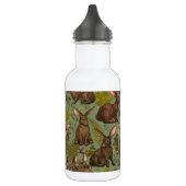 Konijnen en bossen Roestvrij stalen flesje Waterfles (Links)