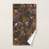 Konijnen en houten flora Bath Towel Set Bad Handdoek (Handdoek)