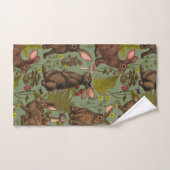 Konijnen en houten flora Bath Towel Set Bad Handdoek (Handdoek)