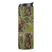 Konijnen en houtflora Thermal Tumbler Thermosbeker (Gedraaid links)