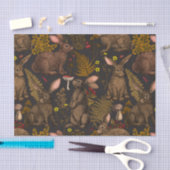 Konijnen en houtflora Weefselpapier Tissuepapier (Craft)