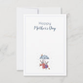 Konijnen en Roodborstjes Moederdag van Dochter Bedankkaart (Achterkant)