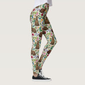 Konijnen en wilde bloemen leggings (Rechts)