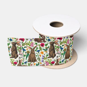 Konijnen en wilde bloemen lint