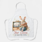 Konijnen Hot Cacao en Kerstmis Films Schort (Voorkant)