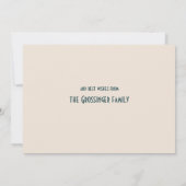 Konijnen in de kerstwinter wenskaart (Achterkant)