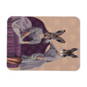 Konijnen in het Paars Magneet (Horizontaal)