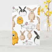 Konijnen. Kaart (Gele Bloem)