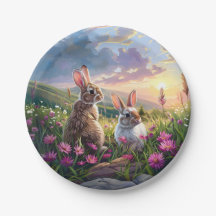 Konijnen op een rustige avond