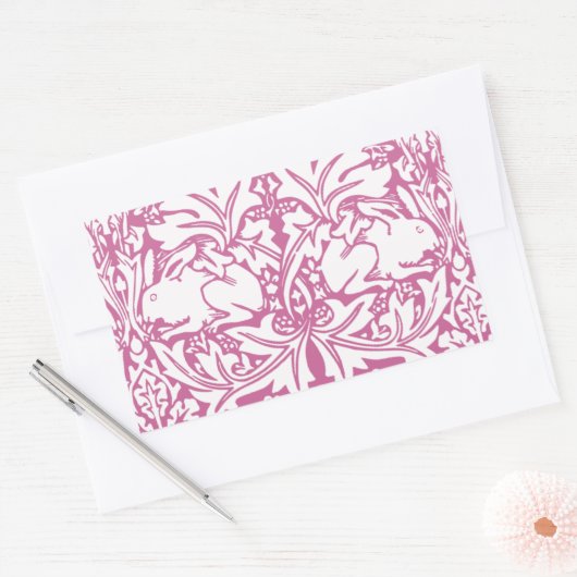 konijnen rechthoekige sticker (Envelop)