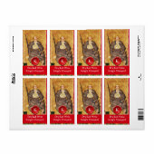 KONIJNEN RODE WIJNGOLF/ANTIEK TAROTS ETIKET (Full Sheet)