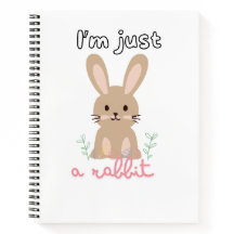 Konijnen spiraal notebook