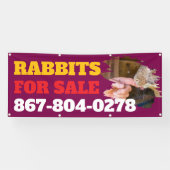 Konijnen te koop Outdoor aangepaste banner (Horizontaal)