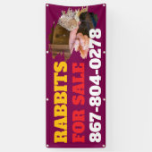 Konijnen te koop Outdoor aangepaste banner (Verticaal)