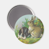 Konijnen van de groene weiden magneet (Voorkant / Achterkant)