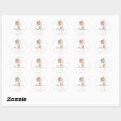konijnenballonnen | Roze Baby Girl Shower Ronde Sticker (Vel)