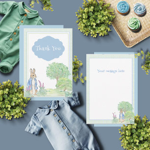konijnenblauw Baby shower Bedankkaart