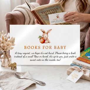 Konijnenboeken voor baby shower bijgevoegde kaart