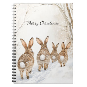 Konijnenbossen Kerstmis Notitieboek