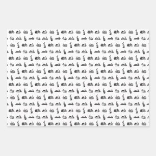  konijnenbundels maken een aangepaste ACHTERGRONDK Inpakpapier Vel