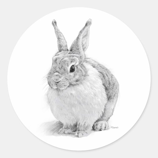 konijnendag ronde sticker (Voorkant)