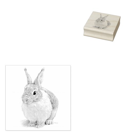 konijnendag rubberstempel (Gestempeld)