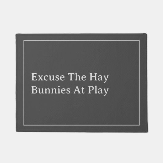 Konijneneigenaars Neemt u alstublieft de grijze de Deurmat (Voorkant)