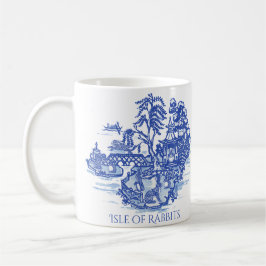 Konijneneiland Blauwe Willow Whimsical Aziatisch P Koffiemok