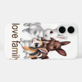 Konijnenfamilie Case-Mate iPhone Case (Achterkant (horizontaal))