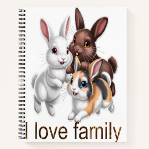 Konijnenfamilie notitieboek
