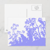 Konijnenfamilie Silhouet Natuur Scene Vintage Bos Briefkaart (Voorkant / Achterkant)