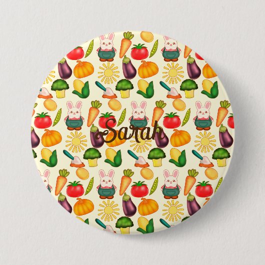 konijnenfokker ronde button 7,6 cm (Voorkant)