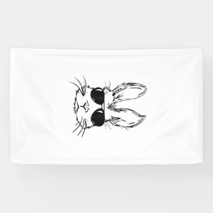 Konijnengezicht Met Zonnebril Pasen Voor Jongens M Spandoek
