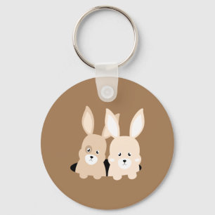 Konijnenhol clipart illustratie sleutelhanger