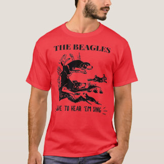 Konijnenjacht De Beagles houden van Em Sing horen T-shirt